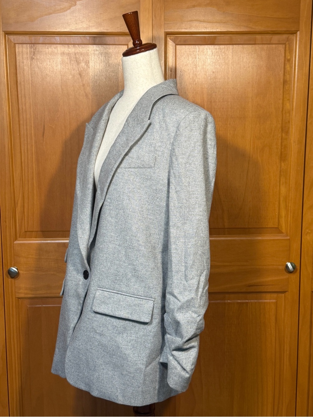 Veronica Beard Herringbone Martel Wool Blend Dickey Blazer Jacket - Picture 5 of 14